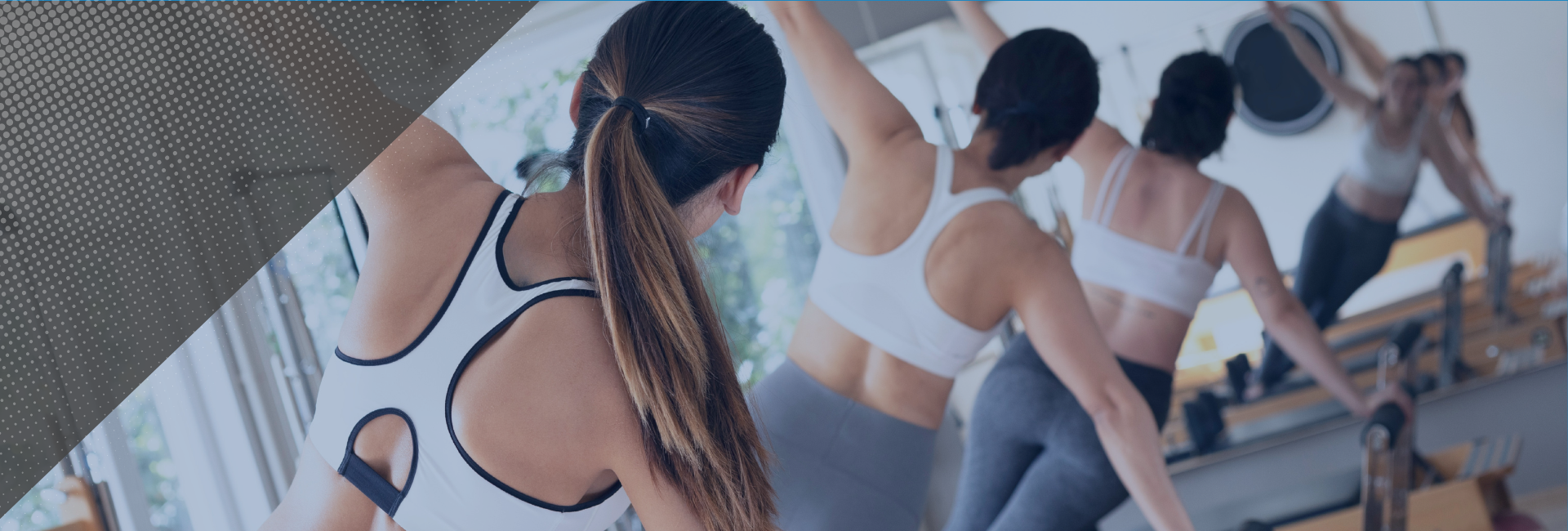 Women’s Fitness Clubs of Canada Reformer Pilates class promoting 3 months of Pilates and gym access for $299